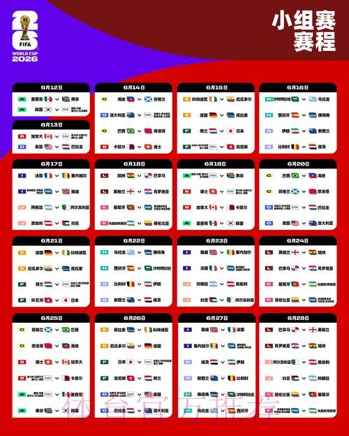 2026世界杯赛程今日完整安排在哪里看 2026世界杯赛程今日完整安排在哪里看